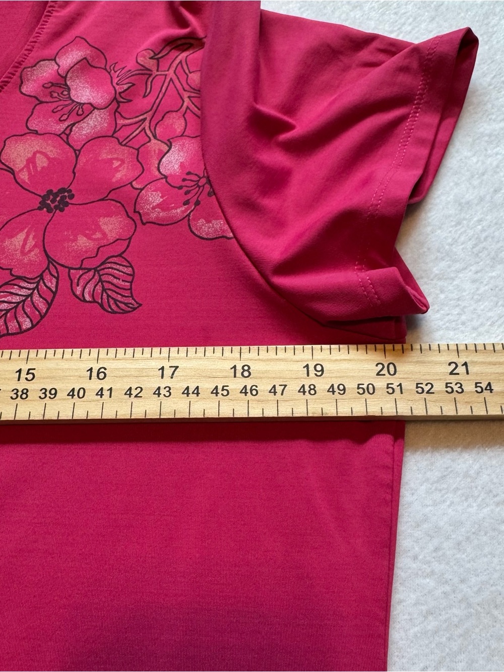 Tranquility by Soma Womens Short Sleeve T Shirt Pink Floral Cottagecore Sz Large - Picture 11 of 12